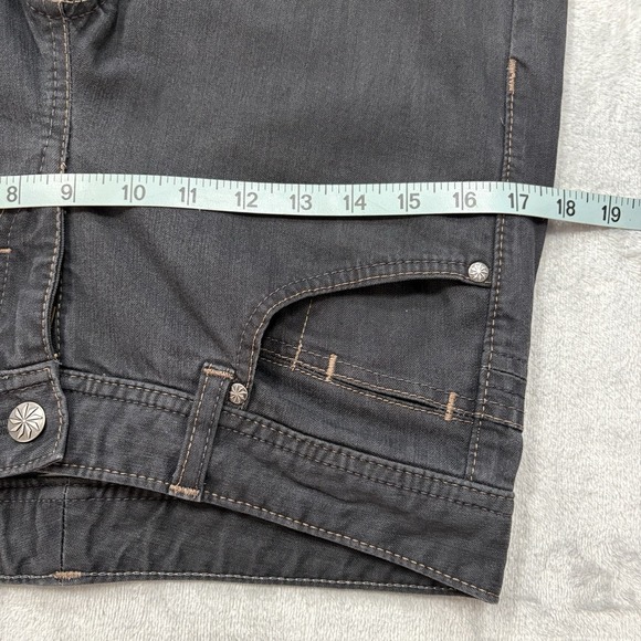 ATHLETA Women Frontier Jeans 30x31 Black Dark Denim Straight Leg Drawstrings - Picture 13 of 16